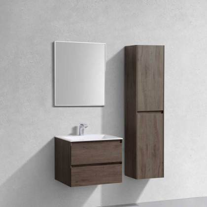 База под раковину Luka 600 подвесная, 2 выкатных ящика soft-close, R.Oak