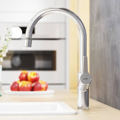 DX310722000 Eclipse, Смеситель Для кухни с двухрежимным регулируемым аэратором, Хром