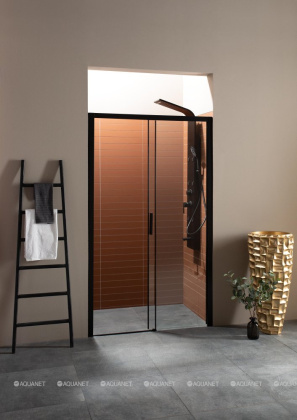 Душевая дверь Aquanet Pleasure AE60-N-160H200U-BT 160, прозрачное стекло