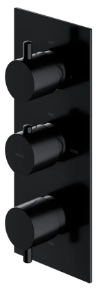 Смеситель термостатический для душа, наружная часть OMNIRES Y Y1238_KROBL (черный)