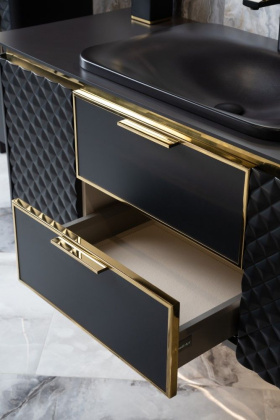 Тумба ROMBO 120cm Антрацит/золото 777-120-BG Boheme
