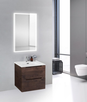 Тумба с раковиной подвесная BelBagno ETNA39-50  Rovere Moro, раковина белая Тумба с раковиной подвесная BelBagno ETNA39-50  Rovere Moro, раковина белая