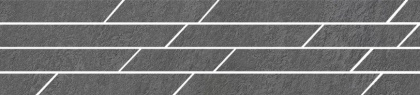 Бордюр SG144\005T Гренель серый темный мозаичный 46,8x9,8x0,9