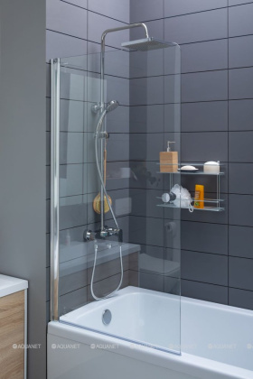 Шторка для ванны Aquanet Alfa 1 NF6211, прозрачное стекло