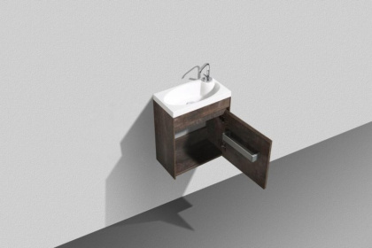 Тумба с раковиной подвесная с дверкой BelBagno PIETRA MINI 46-R Bianco Lucido, раковина белая Тумба с раковиной подвесная с дверкой BelBagno PIETRA MINI 46-R Bianco Lucido, раковина белая