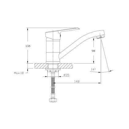 Смеситель для кухонной мойки RUSH Victoria (VI7135-26) Смеситель для кухонной мойки RUSH Victoria (VI7135-26)