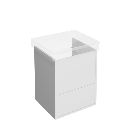 Тумба подвесная  PRO.50.2\WHT Kerama Marazzi PRO белая матовая (ШВГ 45х55х39,4) 2 ящика