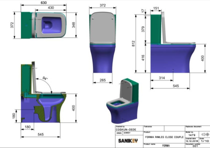 Бачок для унитаза Bocchi Scala 1465-064-0120 белый