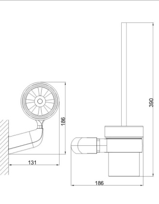 Ерш для туалета RUSH Flores (FL08710)