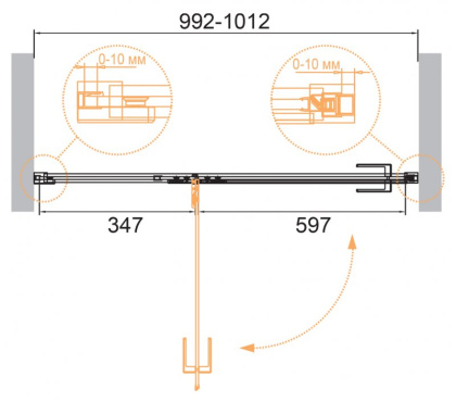 BELLAGIO-B-12-120-C-BORO Душевая дверь
