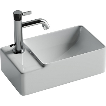Умывальник подвесной прямоугольный (чаша справа, отверстие под смеситель слева) Element 395*220*125мм Умывальник подвесной прямоугольный (чаша справа, отверстие под смеситель слева) Element 395*220*125мм