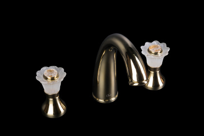 Смеситель для раковины на 3 отверстия, Camelia золото_Комплект Смеситель для раковины на 3 отверстия, Camelia золото_Комплект