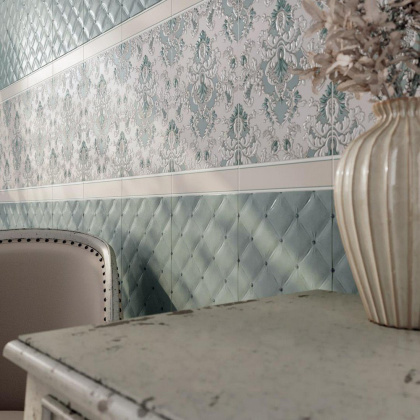 Декор настен. VT\B253\6000 Браганса голубой 25см*40см*8мм (1уп/10шт/1м2) матовый, шт