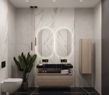 Зеркало Vallessi овальное 110x60см, золото 568-G Boheme