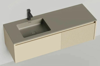 Подвесная тумба Domino 1400, эмаль, под встраиваемую раковину