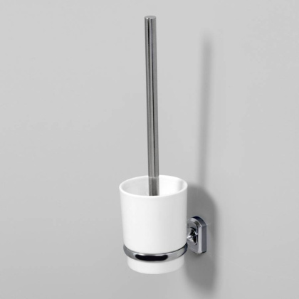 Щетка для унитаза подвесная, 11х35,5х13,5 см, хром и белый, K-28127