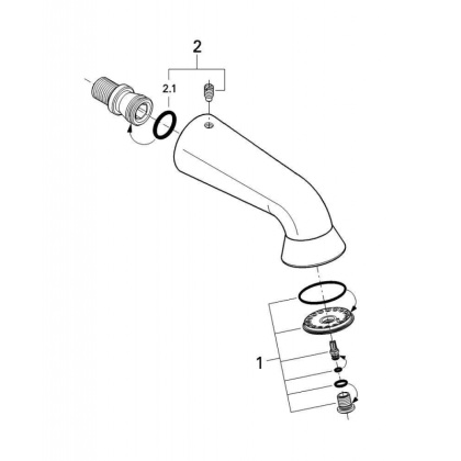 Спортивный верхний душ, GROHE Relexa Plus 60, хром, (28948000)