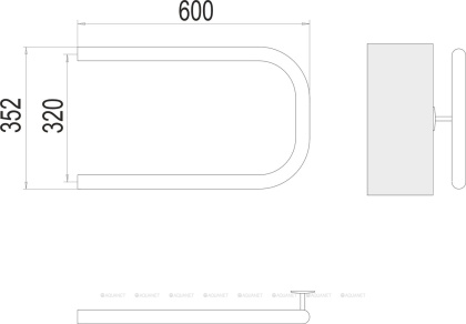 Полотенцесушитель Terminus П-образный 1" 320х600 Полотенцесушитель Terminus П-образный 1" 320х600