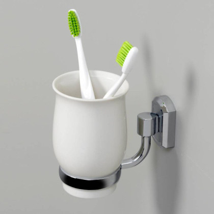 Подстаканник одинарный, 12х11,8х10 см, белый, K-24128