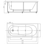 Акриловая ванна Акватек Оберон 160х70 OBR160-0000039