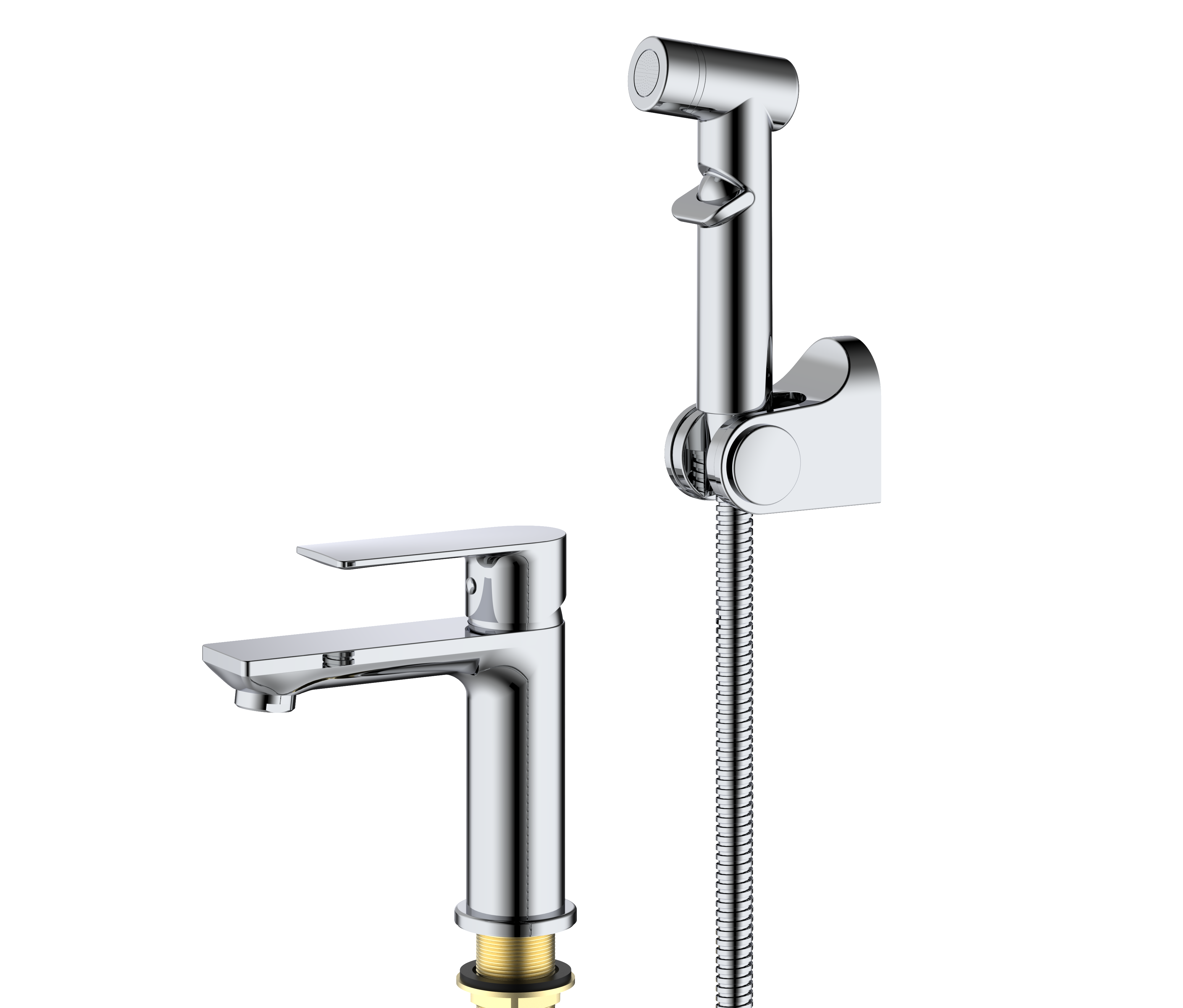 Смеситель Splenka с гигиеническим душем для умывальника  S05.12