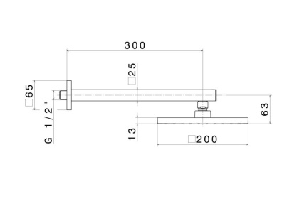 Душевая лейка FUTURA «тропический дождь» с кронштейном, хром глянец Душевая лейка FUTURA «тропический дождь» с кронштейном, хром глянец