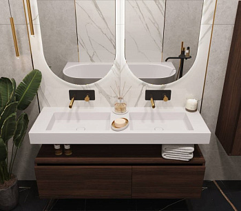 Столешница моноблок FLAT ST 140см (1404*452*100) двойной Столешница моноблок FLAT ST 140см (1404*452*100) двойной