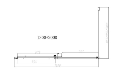 Душевой уголок Dice VSR-4D8013CLB, 1300*800, черный, стекло прозрачное Душевой уголок Dice VSR-4D8013CLB, 1300*800, черный, стекло прозрачное