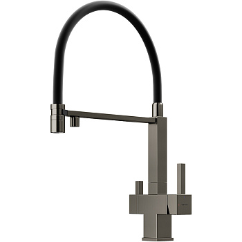 Смеситель для кухни SANCOS Moro с возможностью подключения фильтра для воды, цвет вороненая сталь, арт. SC4006GG