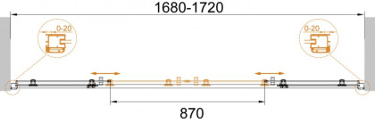 ANIMA-W-BF-2-170-C-Cr Душевая дверь