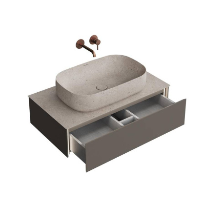 Тумба MAGICA подвесная 90, 1 ящик, вечерний серый матовый                          Тумба MAGICA подвесная 90, 1 ящик, вечерний серый матовый