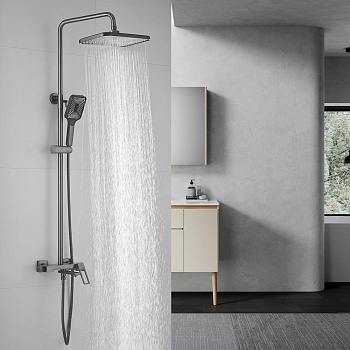 Душевая система Shevanik, латунь S6836T оружейная сталь