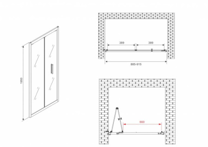 Душевая дверь ABBER Sonnenstrand AG07090B