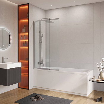 SLIDER-VF-11-90/150-C-Cr Душевая шторка на ванну