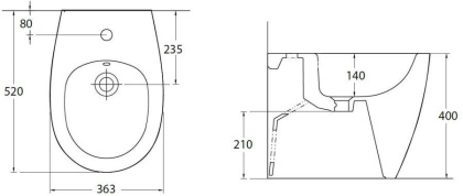 Биде напольное Allen Brau Fantasy 4.11008.20 белый глянец