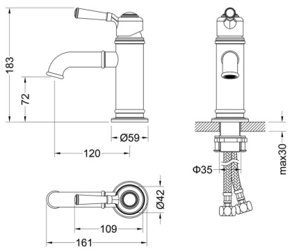 Смеситель Timo Arisa 5361/03F для раковины, черный матовый