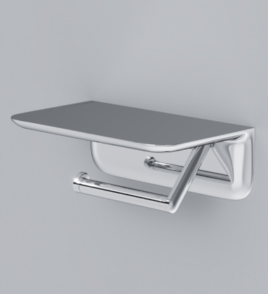 Держатель для туалетной бумаги Sensation с полкой, 20х7х12 см, хром, A30341500