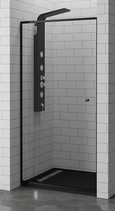 Душевая дверь RGW PA-02B, 04080207-14, 70 х 185 см распашная, черный