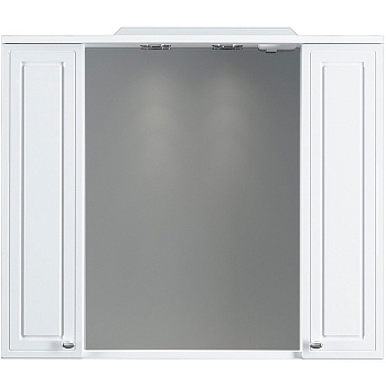 M41MPX0851WG Palace One, зеркало, частично зеркальный шкаф, 85 см, с подсветкой, Белый, глянец