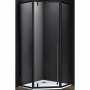 Душевой уголок Penta VSP-3P100CLB, 1000*1000, черный, стекло прозрачное