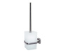 Щетка для унитаза подвесная Rhin, хром и белый, 9,2х38х13 см, K-8727