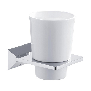 Стакан с керамическим держателем, RG1612 Rose, Хром