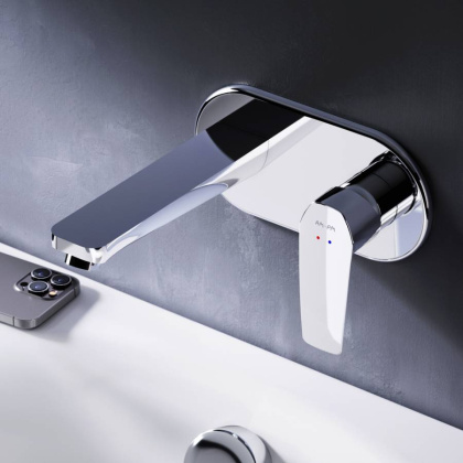 F90A72200 Gem, Смеситель д/умывальника, монтируемый в стену, Хром, шт.