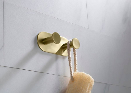 Вешалка-2 крючка Timo Saona 13014/17 золото матовое