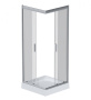 W90G-403-090MT Gem душ.ограждение 90х90 квадрат,стекло прозрачное,профиль мат. серебро, без поддона