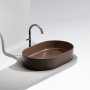 Умывальник чаша накладная овальная (цвет Темно-Коричневый Матовый) Element 608*385*122мм