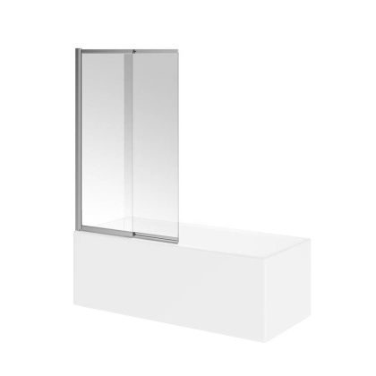 Шторка на ванну vetro, раздвижная, 100х150, хром