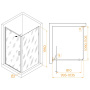 Душевой уголок 100*110*195 RGW SV-145B (SV-05B + Z-050-2B) Прямоуг./Чёрный/Прозрачное/8 мм (Easy)