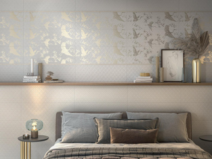 Плитка настенная 12154R Гарса Белый (75см*25см*9мм) (6шт/1,125м2) Структура, м2