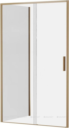 Боковая стенка Aquanet Pleasure Evo 90 AE65-F90-GBT профиль золото-никель браш, прозрачное стекло